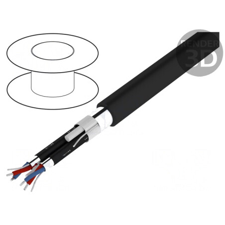 Cablu Difuzor HELUSOUND 2x2x0,22mm2 Negru | Electronic-mag.ro | Componente Electronice