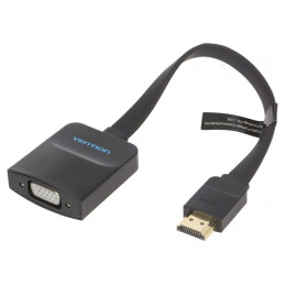 Convertor D-Sub 15pin la HDMI 0,15m Negru | Electronic-mag.ro | Componente Electronice