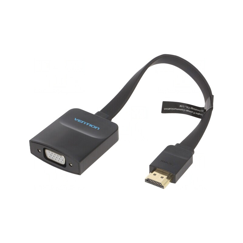 Convertor D-Sub 15pin la HDMI 0,15m Negru | Electronic-mag.ro | Componente Electronice