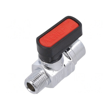 Robinet Mecanic cu Bilă Alamă Nichelată 20bar | Electronic-mag.ro | Componente Electronice