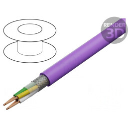 Cablu CAN bus 4x1x0,34mm2 PUR Violet 250V