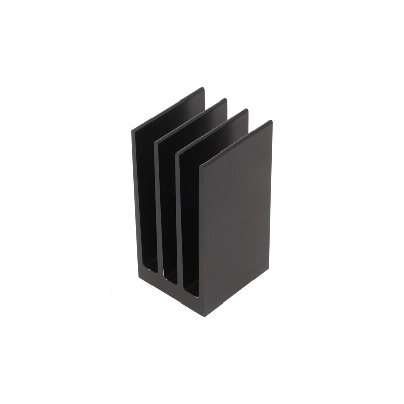 Radiator Extrudat cu Aripioare Negru 37.5x35x70mm | Electronic-mag.ro | Componente Electronice