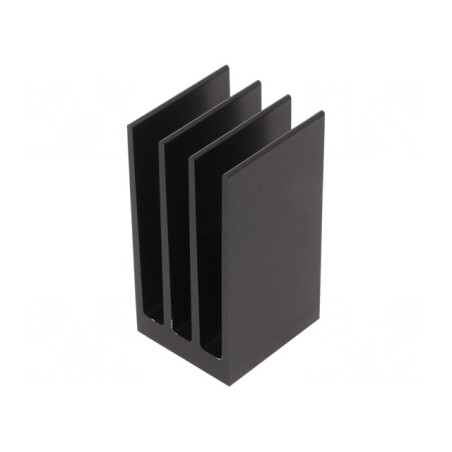 Radiator Extrudat cu Aripioare Negru 37.5x35x70mm | Electronic-mag.ro | Componente Electronice