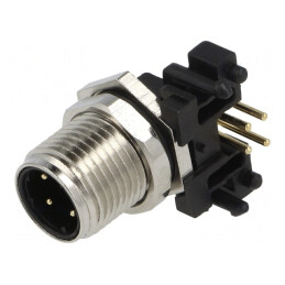 Soclu M12 4-PIN Ethernet THT IP65/IP67 250V 4A | Electronic-mag.ro | Componente Electronice