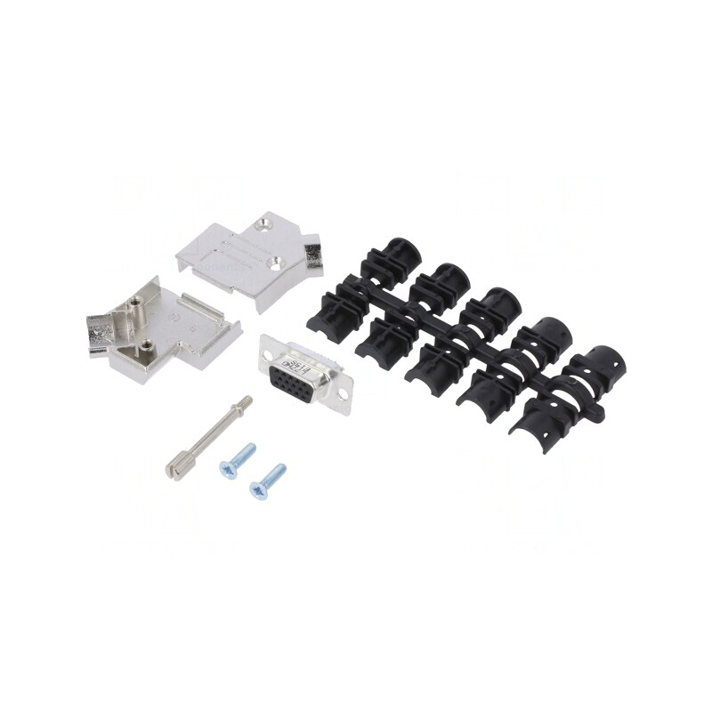 Conector D-Sub HD 15 Pin Mamă Unghi 45° Lipire Cabluri Gold | Electronic-mag.ro | Componente Electronice