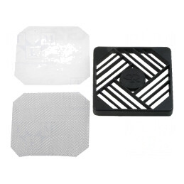 Protecție Plastic 92x92mm cu Ecran EMI și Filtru | Electronic-mag.ro | Componente Electronice