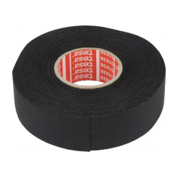 Bandă textilă auto acril neagră 25mm x 25m | Electronic-mag.ro | Componente Electronice