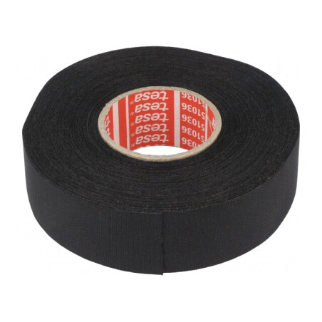 Bandă textilă auto acril neagră 25mm x 25m | Electronic-mag.ro | Componente Electronice