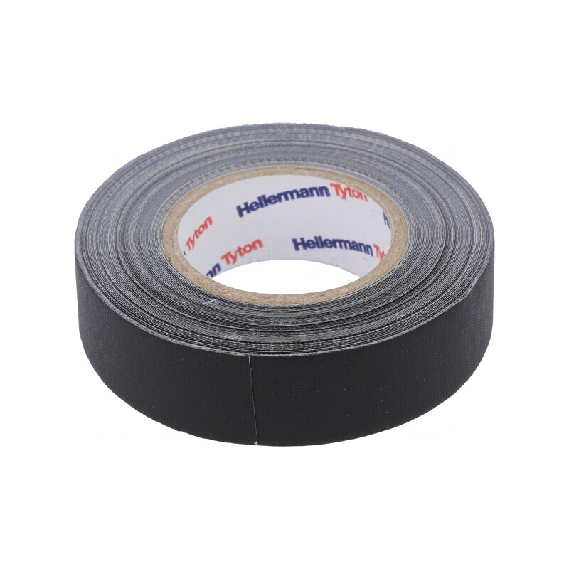 Bandă Textilă Neagră 19mm x 10m | Electronic-mag.ro | Componente Electronice
