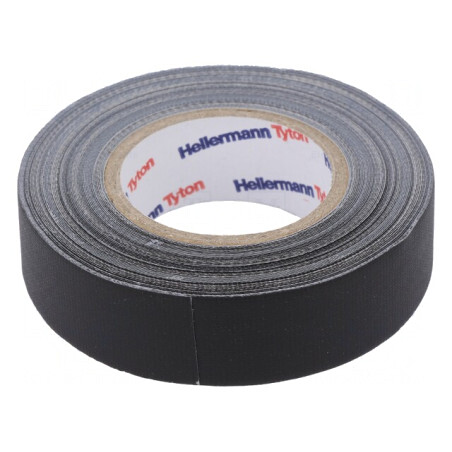 Bandă Textilă Neagră 19mm x 10m | Electronic-mag.ro | Componente Electronice