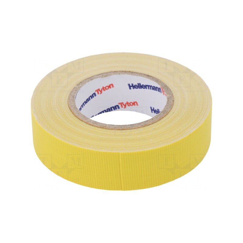 Bandă textilă galbenă 19mm x 10m | Electronic-mag.ro | Componente Electronice