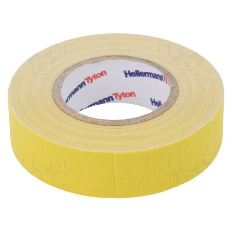Bandă textilă galbenă 19mm x 10m | Electronic-mag.ro | Componente Electronice