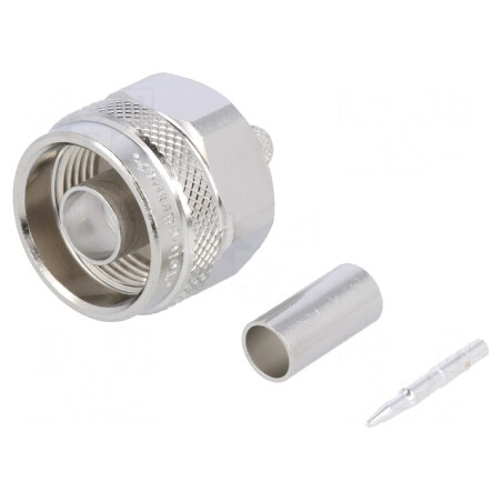 Mufă N tată drept 50Ω crimpat pe cablu | Electronic-mag.ro | Componente Electronice