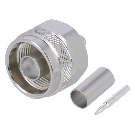 Mufă N Tată Drept 50Ω pentru Cablu RG223/RG400 PTFE | Electronic-mag.ro | Componente Electronice