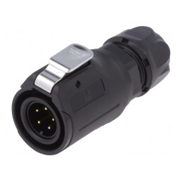 Conector circular mufă 16mm 5 pini aurit 5A tată | Electronic-mag.ro | Componente Electronice