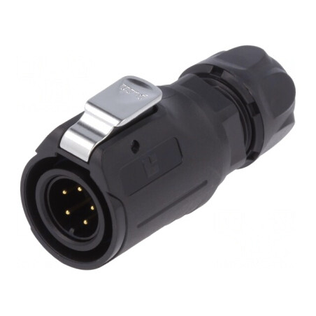 Conector circular mufă 16mm 5 pini aurit 5A tată | Electronic-mag.ro | Componente Electronice