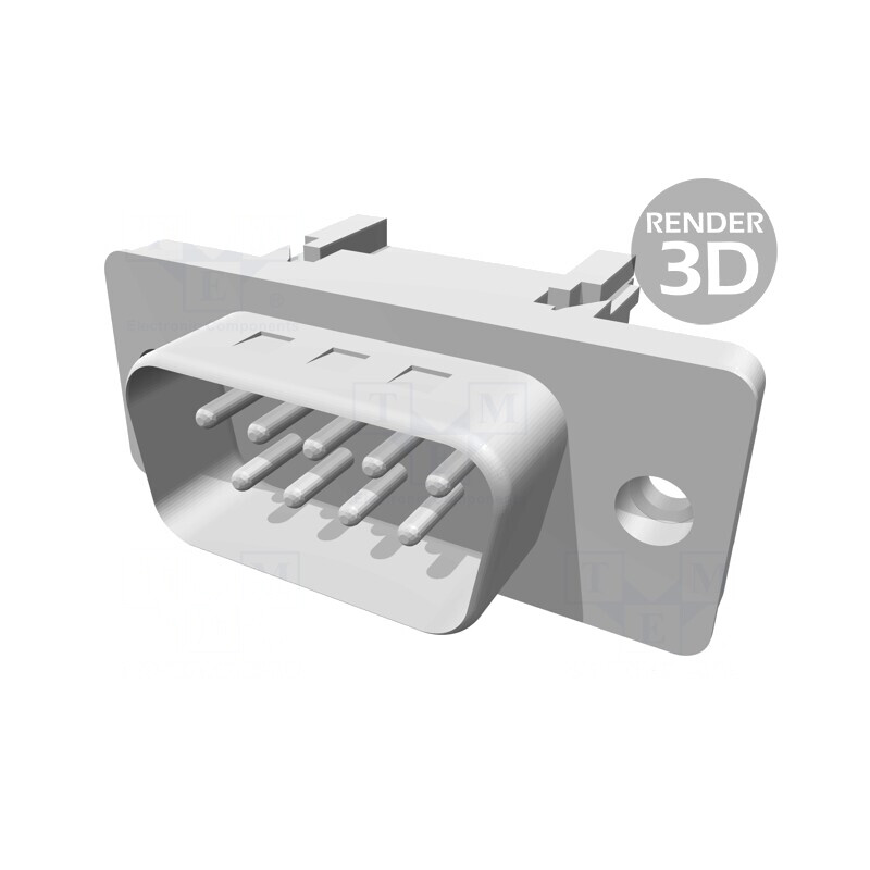 Conector D-Sub 9-Pin Tată pentru Cablu-Bandă IDC 1,27mm | Electronic-mag.ro | Componente Electronice