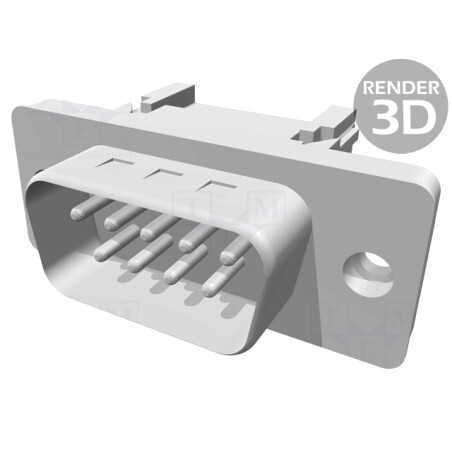 Conector D-Sub 9-Pin Tată pentru Cablu-Bandă IDC 1,27mm | Electronic-mag.ro | Componente Electronice
