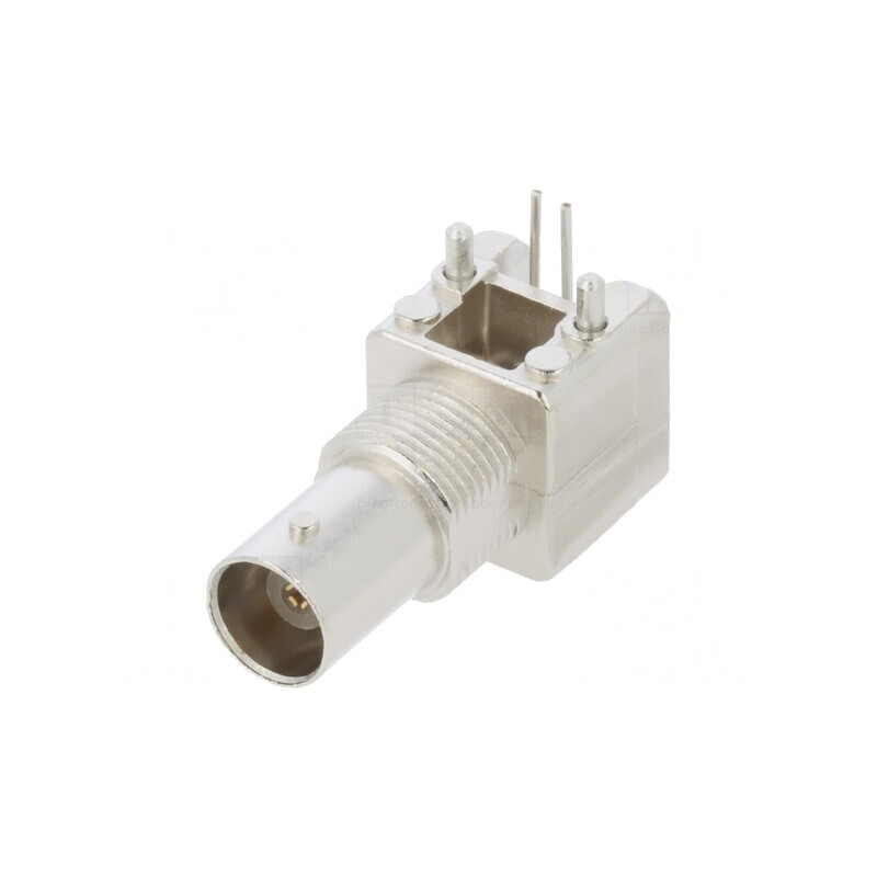 Conector BNC PCB Unghi Drept cu Post | Electronic-mag.ro | Componente Electronice