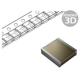 Condensator: ceramic; MLCC; 220nF; 500V; C0G (NP0); ±10%; SMD; 3640