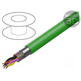 Cablu HMC-BUS Cu PUR Verde 22AWG 25AWG | Electronic-mag.ro | Componente Electronice