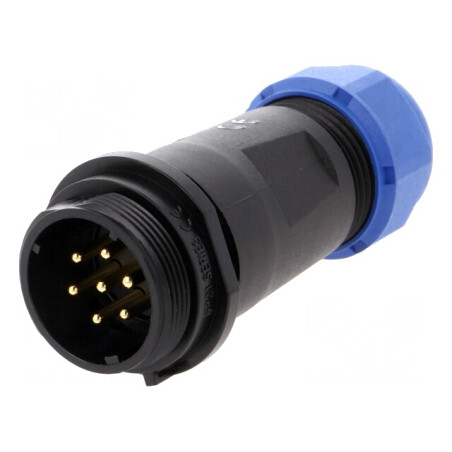 Mufă SP21 tată 7 PIN IP68 15A 500V | Electronic-mag.ro | Componente Electronice