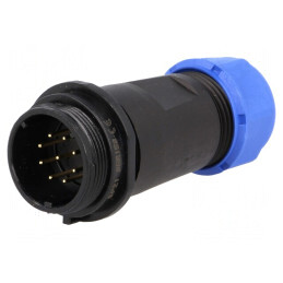 Mufă SP21 tată 9 PIN IP68 7-12mm 5A 500V | Electronic-mag.ro | Componente Electronice