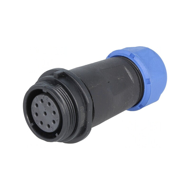 Mufă SP21 Mamă 9-PIN IP68 7-12mm 5A 500V Lipire pe Cablu | Electronic-mag.ro | Componente Electronice