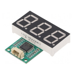 Afișaj LED 7 Segmente 14,2mm 3 Digiti Roșu | Electronic-mag.ro | Componente Electronice