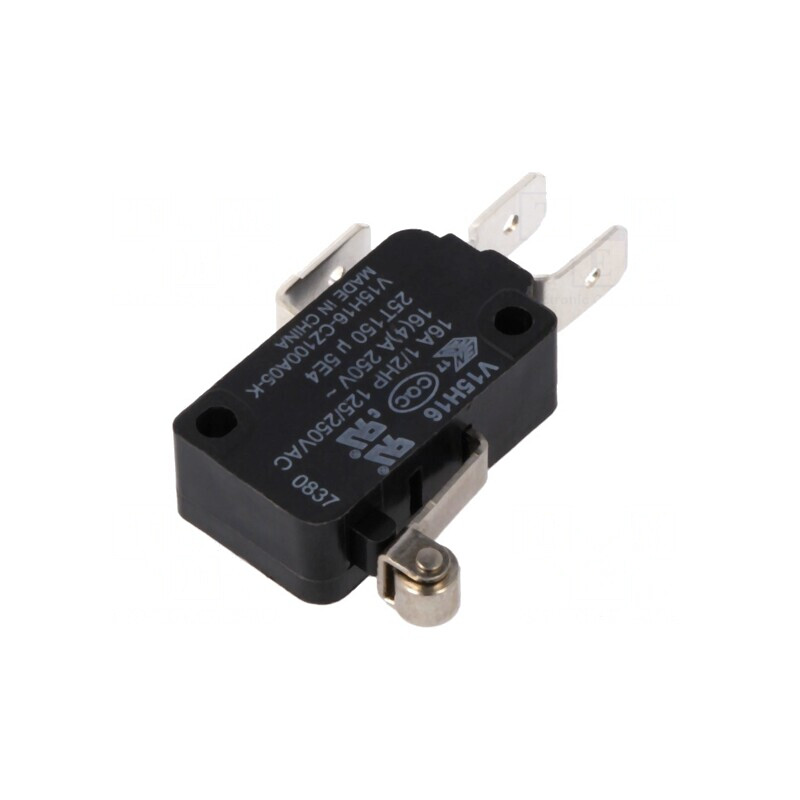Microîntrerupător 16A/250VAC cu manetă și rolă | Electronic-mag.ro | Componente Electronice