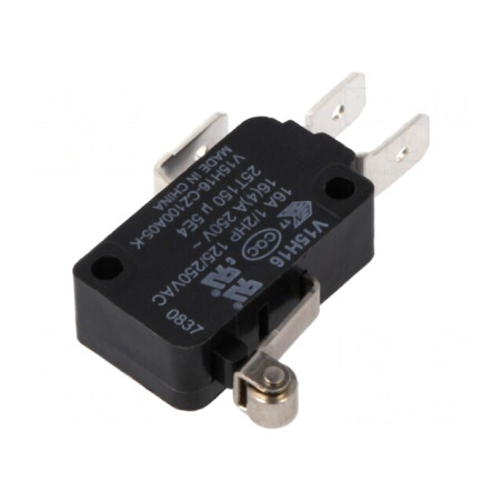 Microîntrerupător 16A/250VAC cu manetă și rolă | Electronic-mag.ro | Componente Electronice