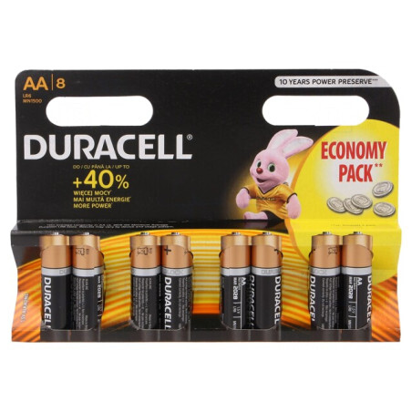 Baterii alcaline AA 1,5V nereîncărcabile 8 buc BASIC | Electronic-mag.ro | Componente Electronice