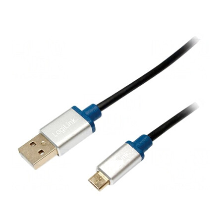 Cablu USB 2.0 A la Micro B 1m Negru | Electronic-mag.ro | Componente Electronice