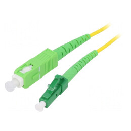 Patch Cord Fibră Optică OS2 LC/APC-SC/APC 15m Galben | Electronic-mag.ro | Componente Electronice