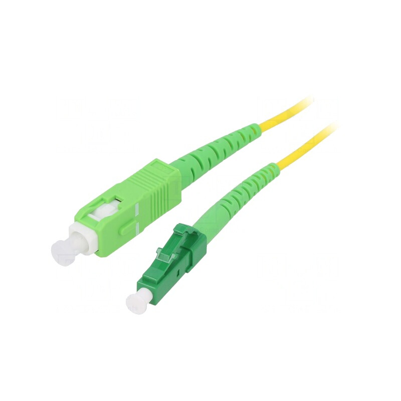 Patch Cord Fibră Optică OS2 LC/APC-SC/APC 15m Galben | Electronic-mag.ro | Componente Electronice