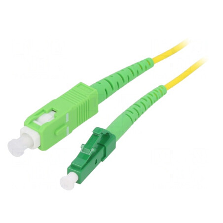 Patch Cord Fibră Optică OS2 LC/APC-SC/APC 15m Galben | Electronic-mag.ro | Componente Electronice