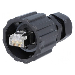 Mufă RJ45 Ecranat Cat 5e 8p8c | Electronic-mag.ro | Componente Electronice
