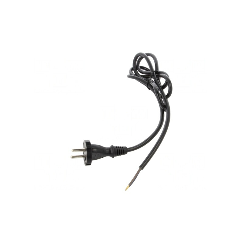 Cablu Alimentare 2x1mm2 1,5m Negru 10A | Electronic-mag.ro | Componente Electronice