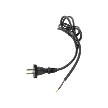 Cablu Alimentare 2x1mm2 1,5m Negru 10A | Electronic-mag.ro | Componente Electronice