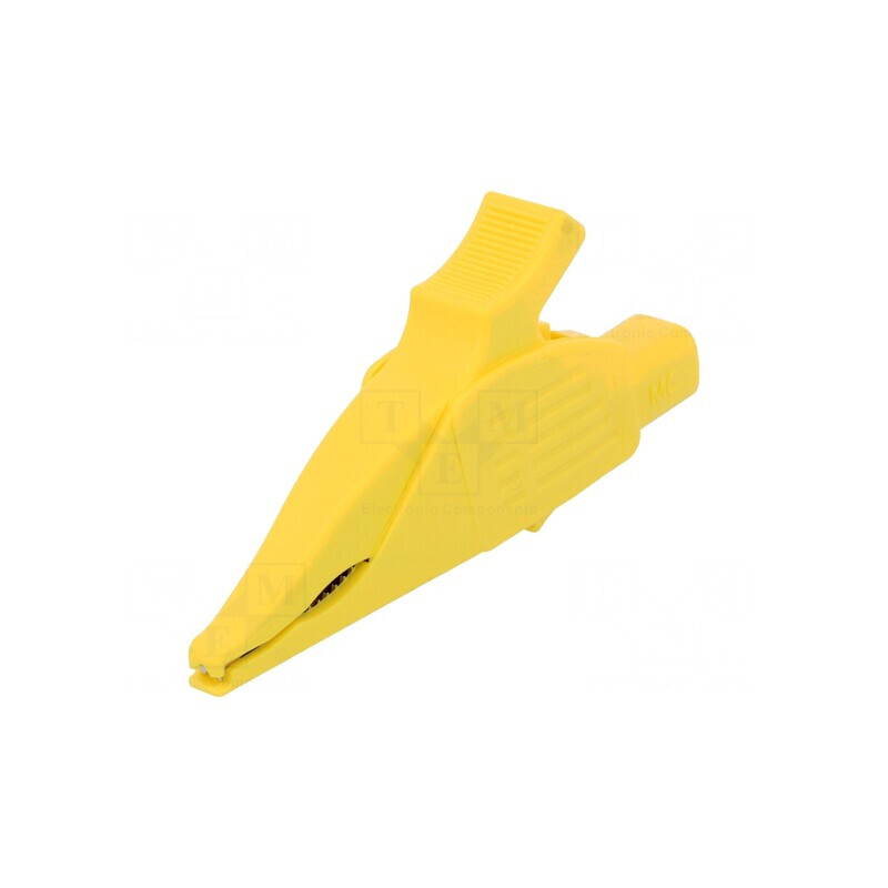 Bornă crocodil galbenă 32A 1kVDC 4mm | Electronic-mag.ro | Componente Electronice