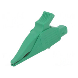 Bornă crocodil verde 32A 1kVDC max. 30mm | Electronic-mag.ro | Componente Electronice