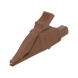 Bornă crocodil maro 32A 1kVDC max. 30mm | Electronic-mag.ro | Componente Electronice