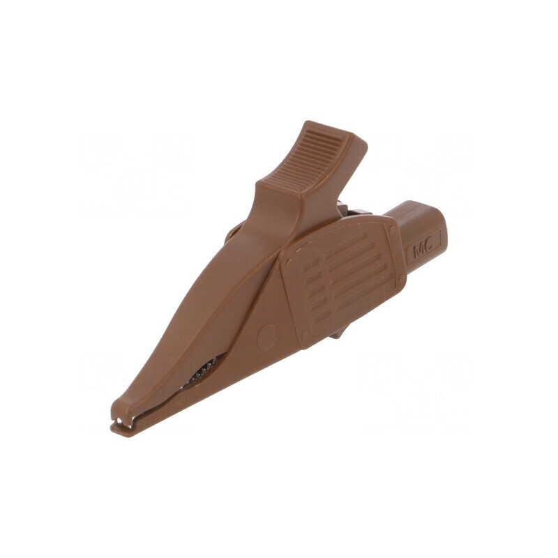 Bornă crocodil maro 32A 1kVDC max. 30mm | Electronic-mag.ro | Componente Electronice