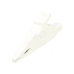 Bornă crocodil 32A 1kVDC albă 30mm | Electronic-mag.ro | Componente Electronice