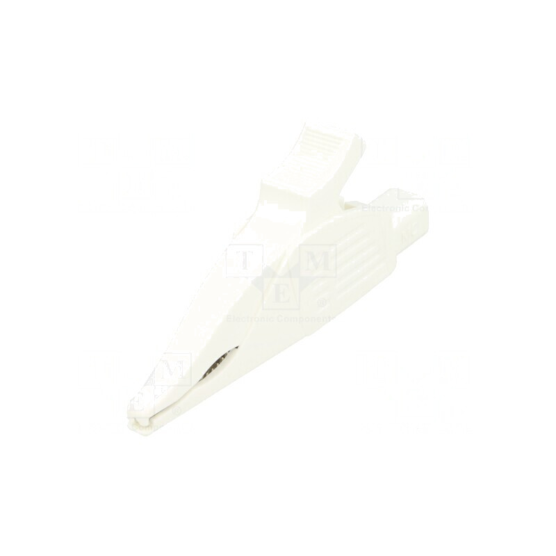 Bornă crocodil 32A 1kVDC albă 30mm | Electronic-mag.ro | Componente Electronice