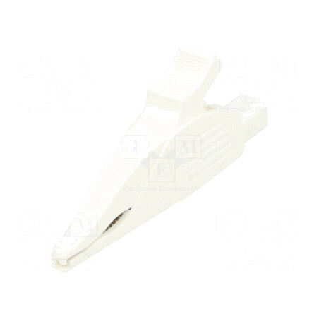 Bornă crocodil 32A 1kVDC albă 30mm | Electronic-mag.ro | Componente Electronice