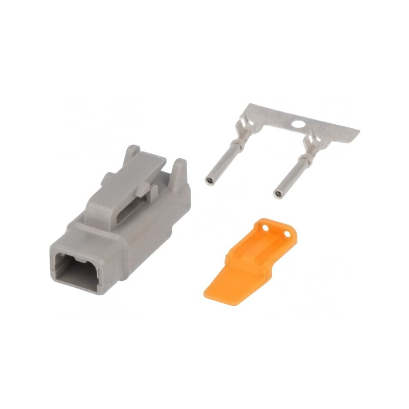Conector DTM Mamă 2 Pin Crimpat pentru Cablu | Electronic-mag.ro | Componente Electronice