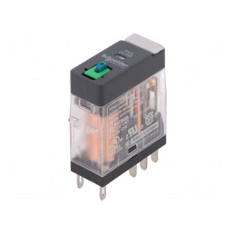 Releu Electromagnetic DPDT 24VDC 5A cu Soclu | Electronic-mag.ro | Componente Electronice