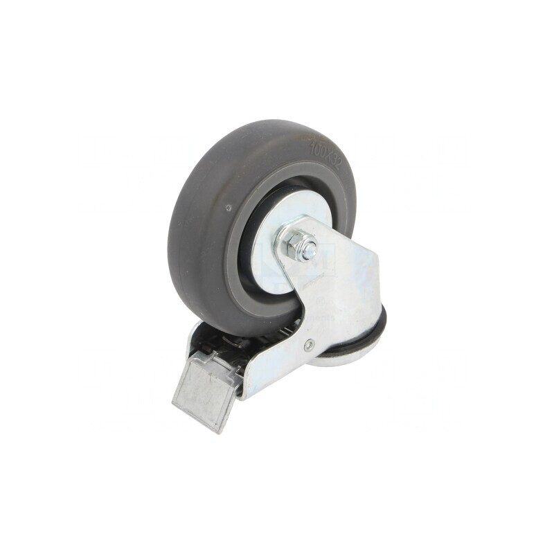 Roată de Transport 100mm cu Blocare | Electronic-mag.ro | Componente Electronice