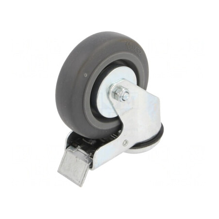 Roată de Transport 100mm cu Blocare | Electronic-mag.ro | Componente Electronice